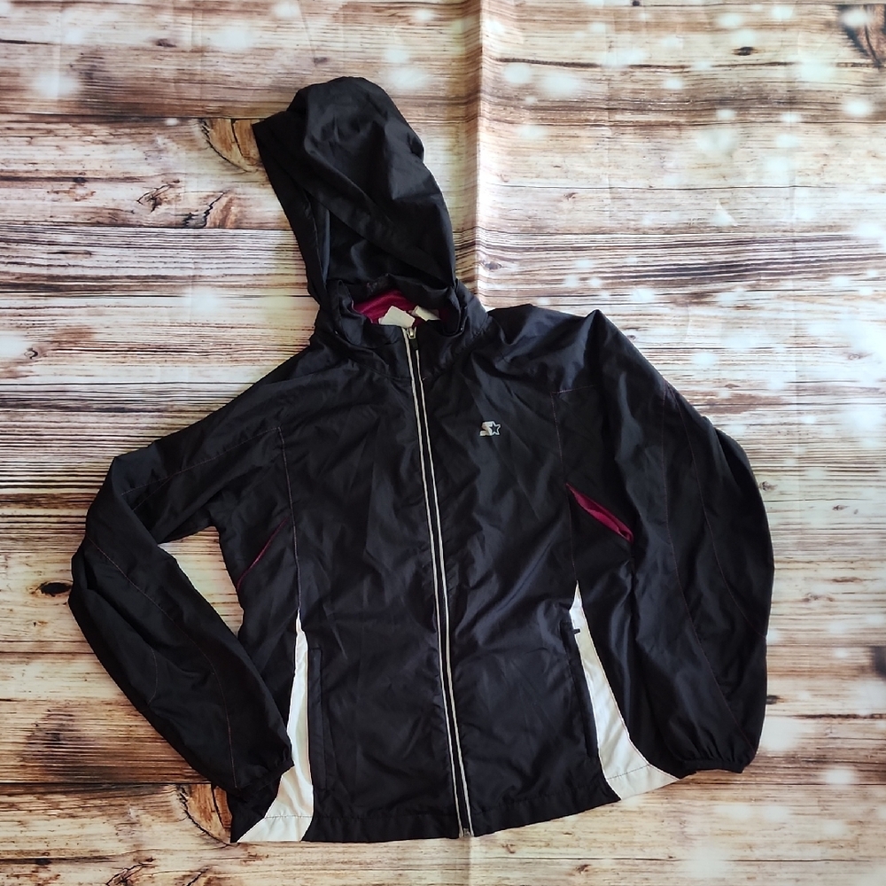 Women's Starter Black Winbreaker